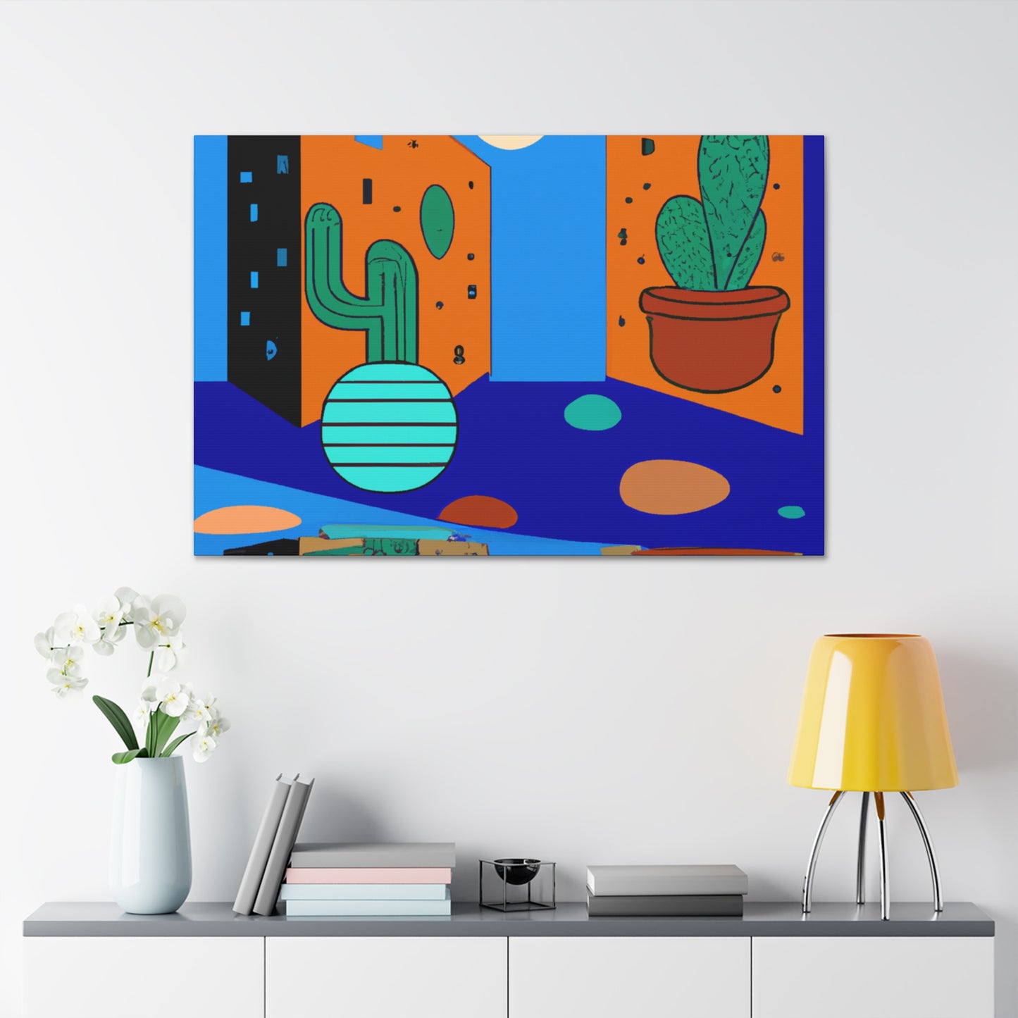 Harmonious Blooms - Midcentury - Canvas