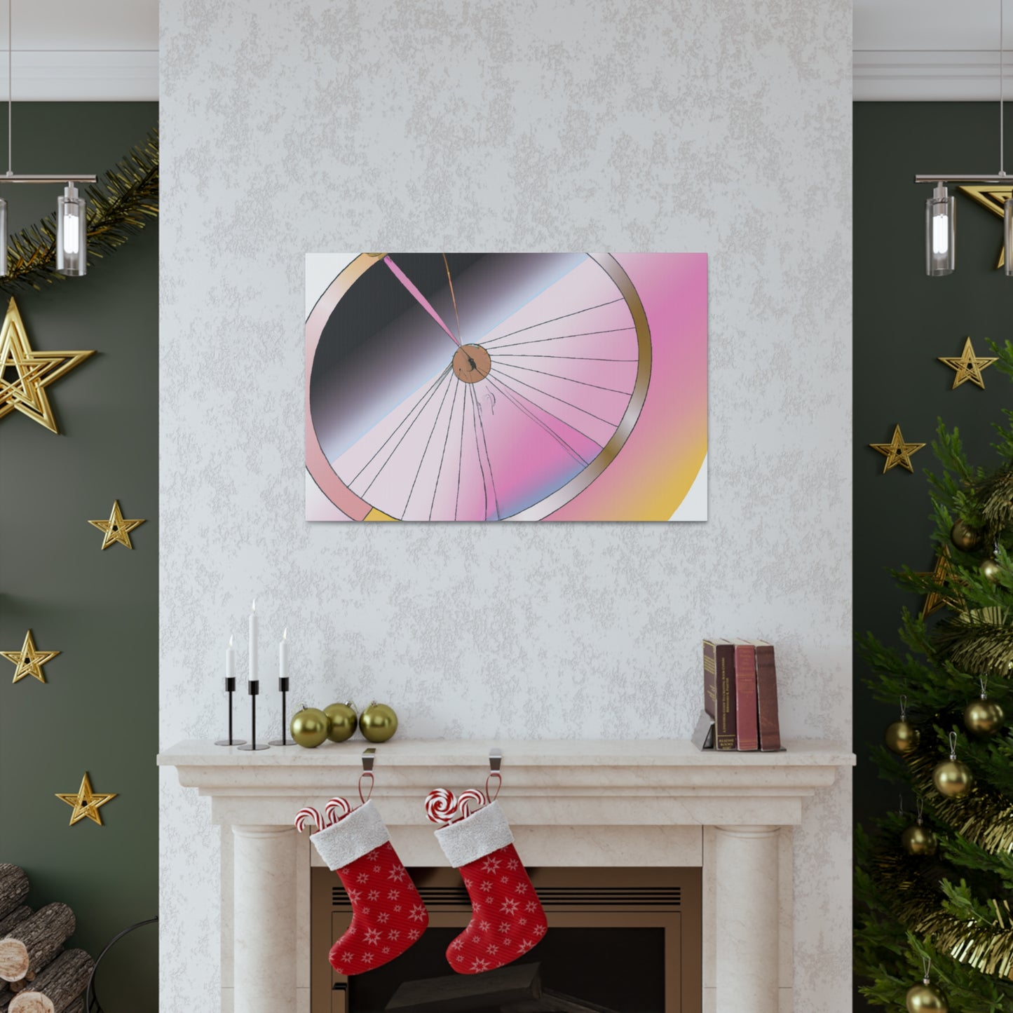 "Wheel Moderne" - Art Deco Canvas