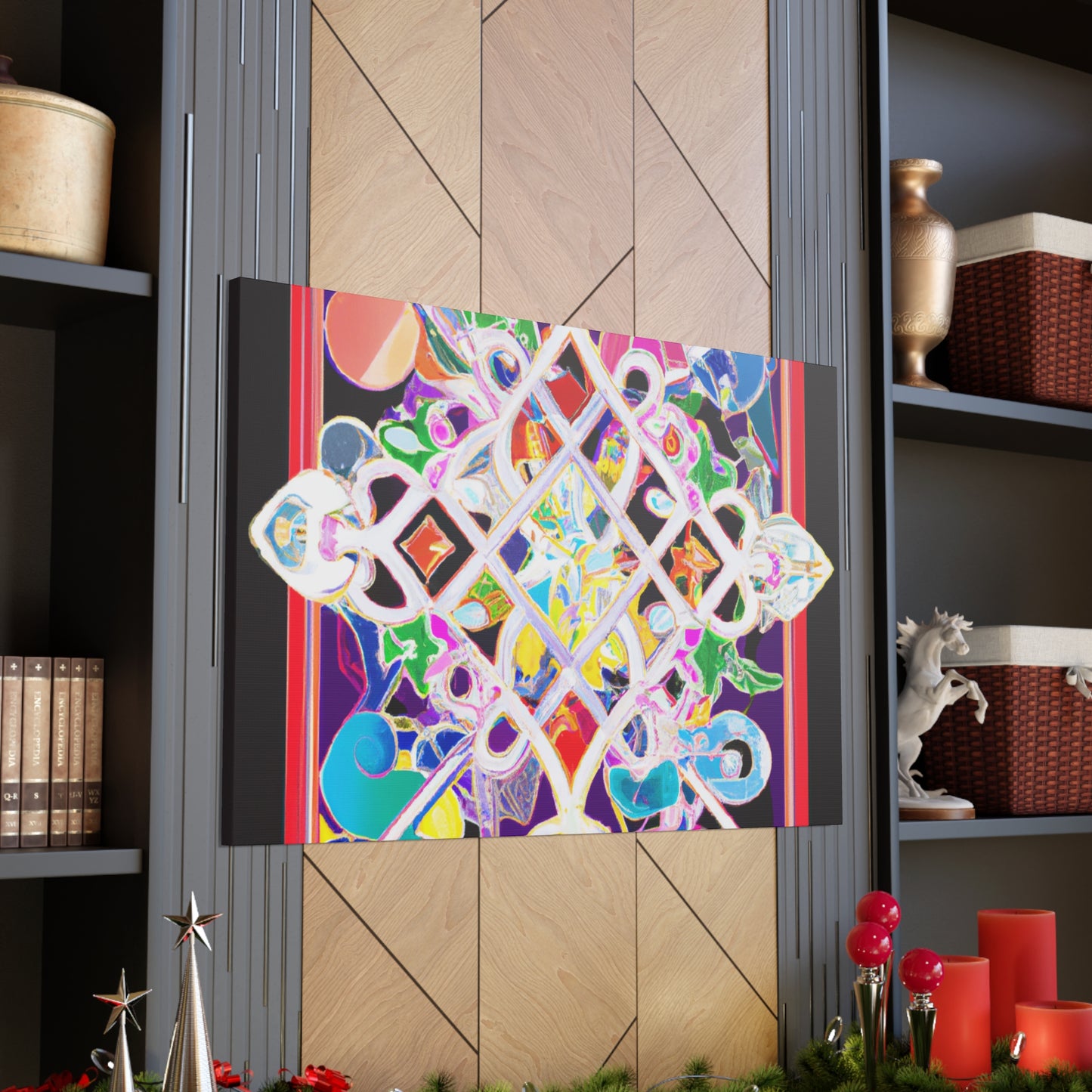 Jewel Snowflake- Glass Canvas