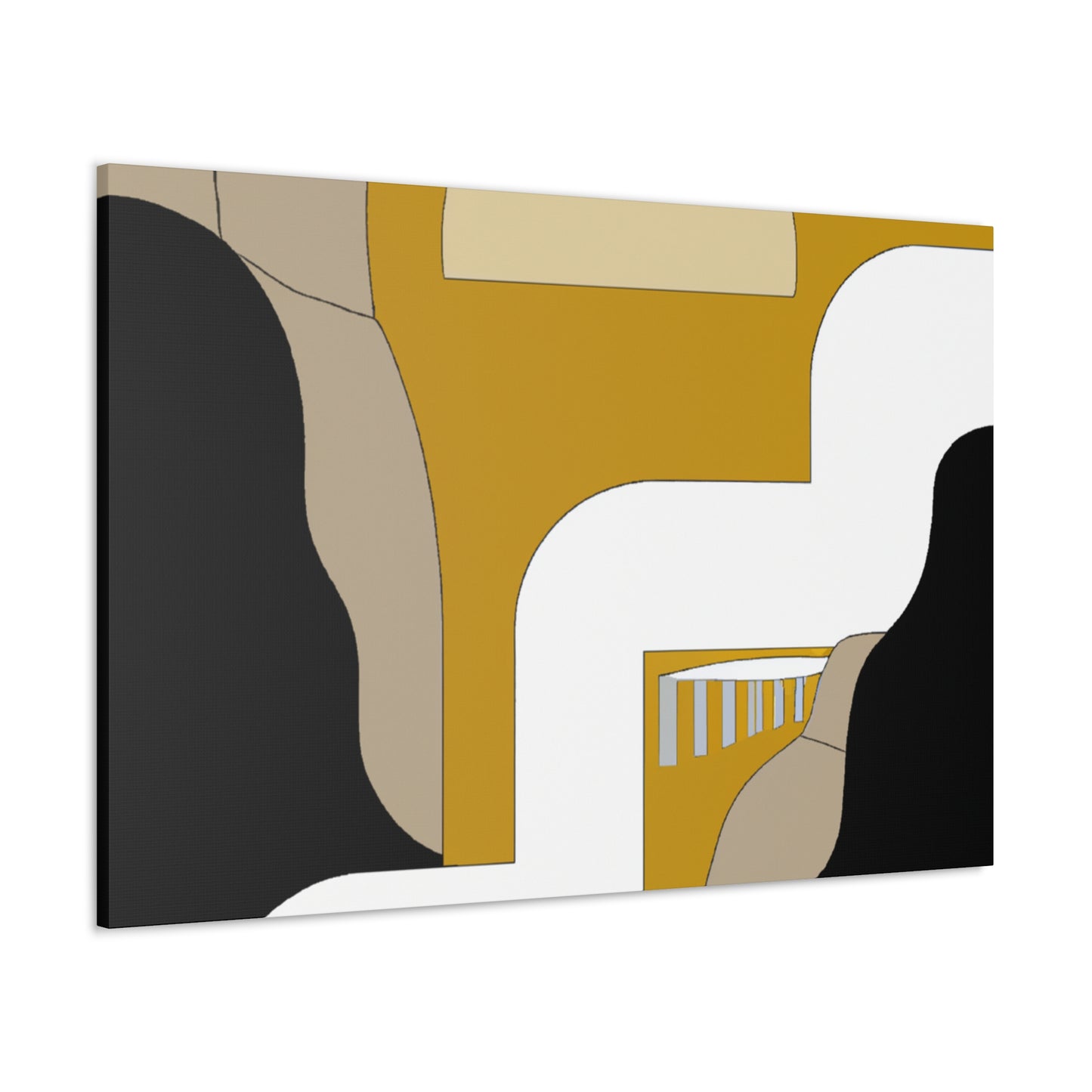Sloping Staircase - Midcentury Canvas