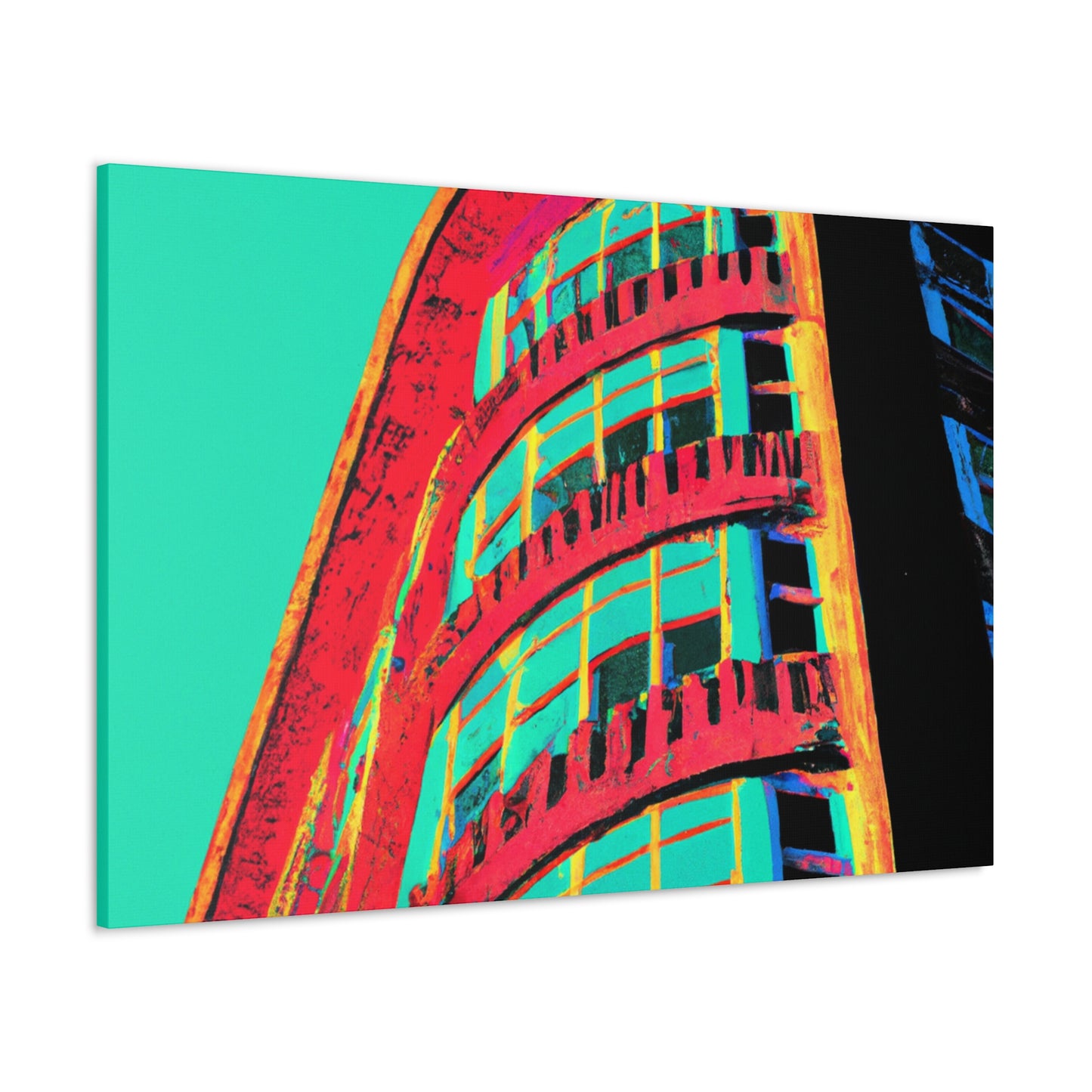 Modernist Tower of Glass and Steel. - Architectural Canvas