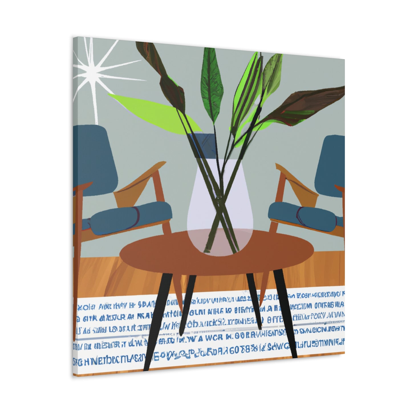 Vibrant Refraction - Midcentury - Canvas