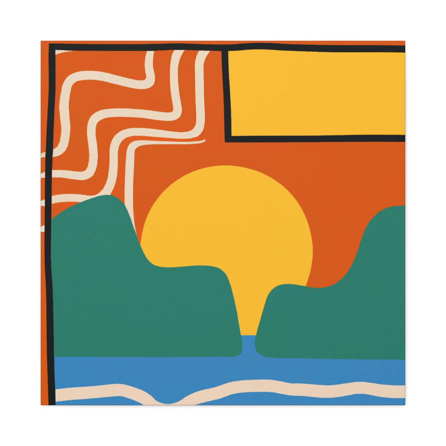 Geometric Groove - Midcentury - Canvas