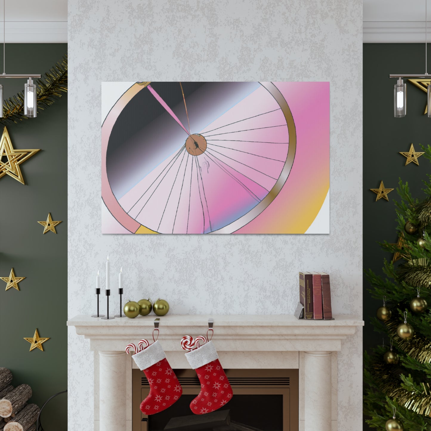 "Wheel Moderne" - Art Deco Canvas