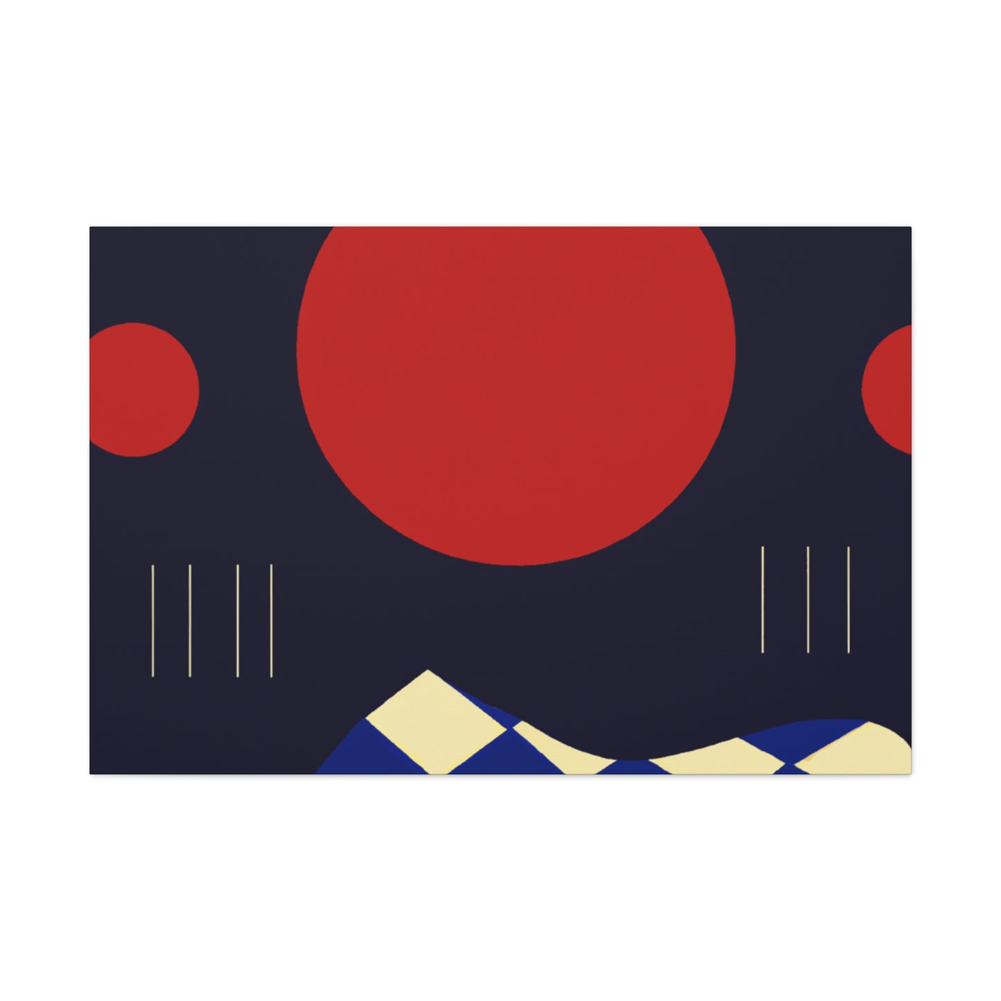 Red Sun - Midcentury Canvas