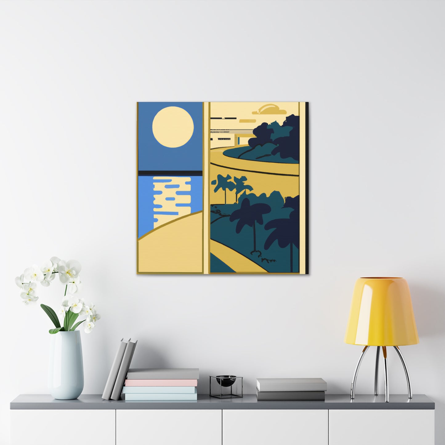 Green Sapling Shine - Midcentury - Canvas