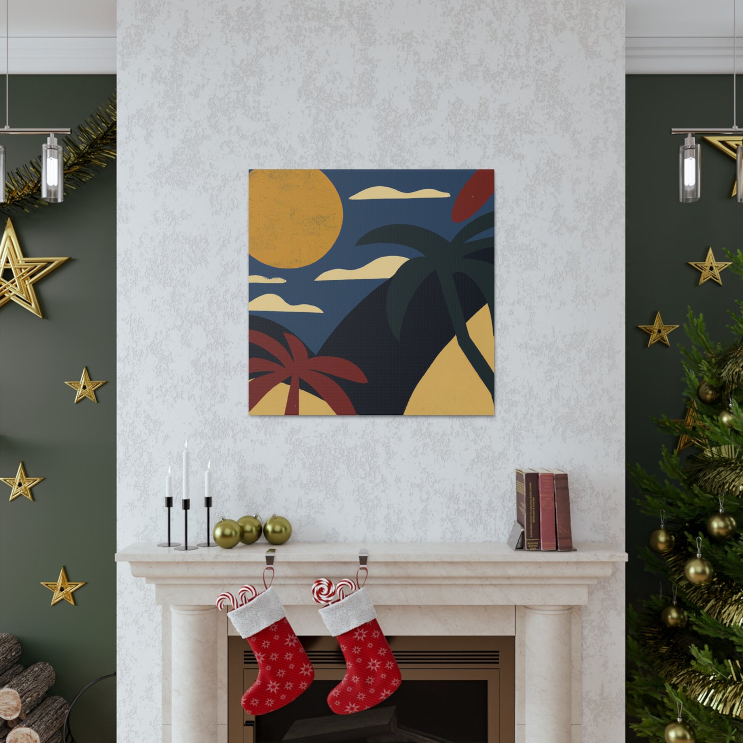 Moonlit Jungle - Midcentury Canvas