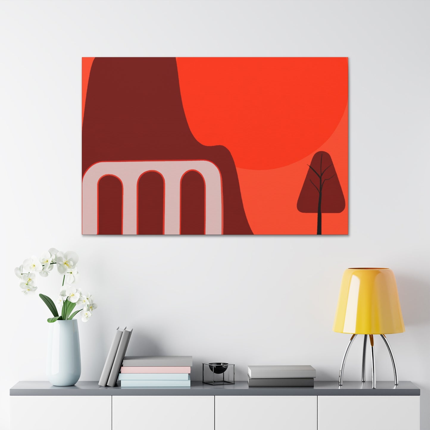 'Abstract Illusion - Midcentury' - Canvas