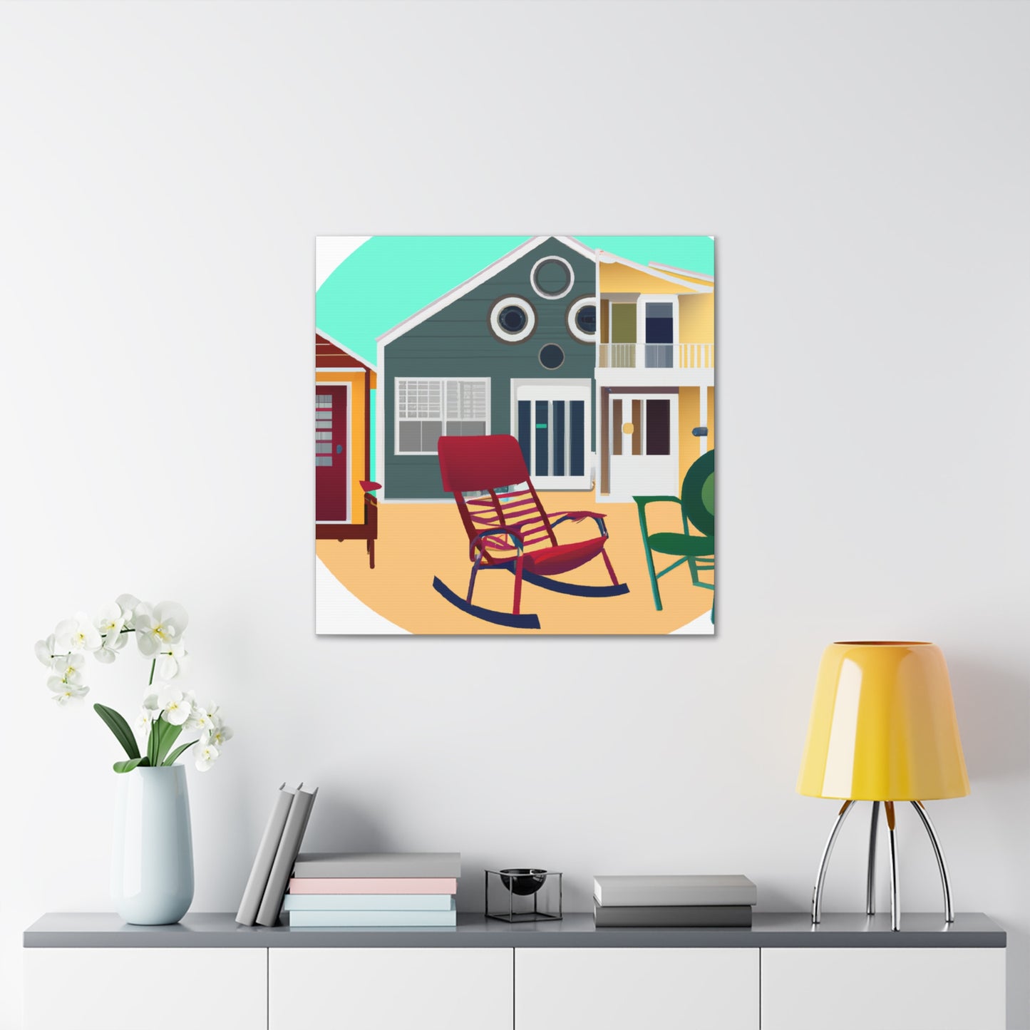 Architectural Calligraphy- Midcentury - Canvas