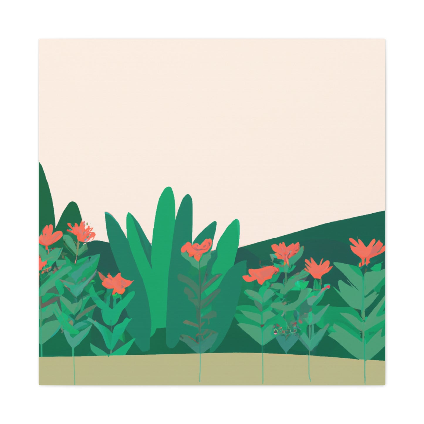 Butterfly Blooms Landscape - Canvas