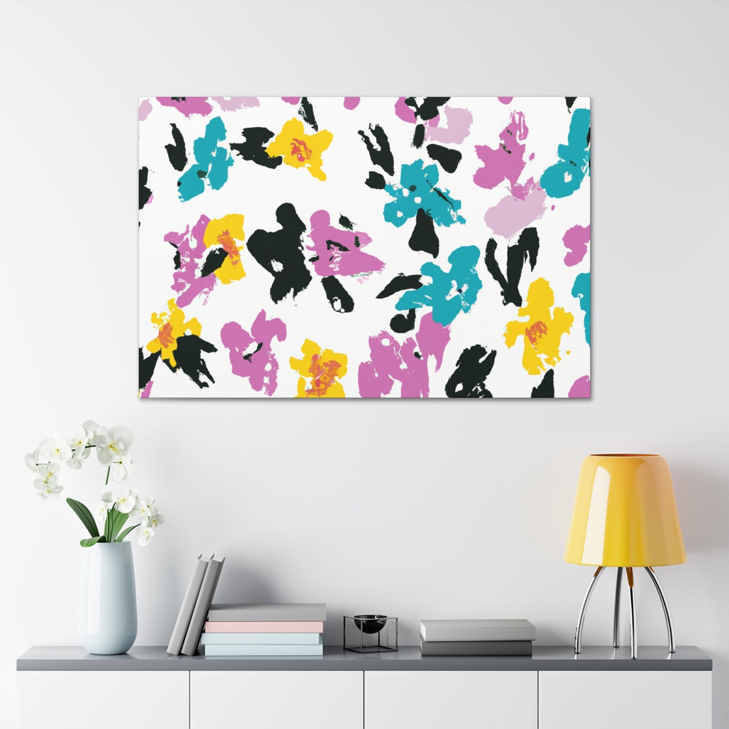 "Petal Push" - Floral Canvas