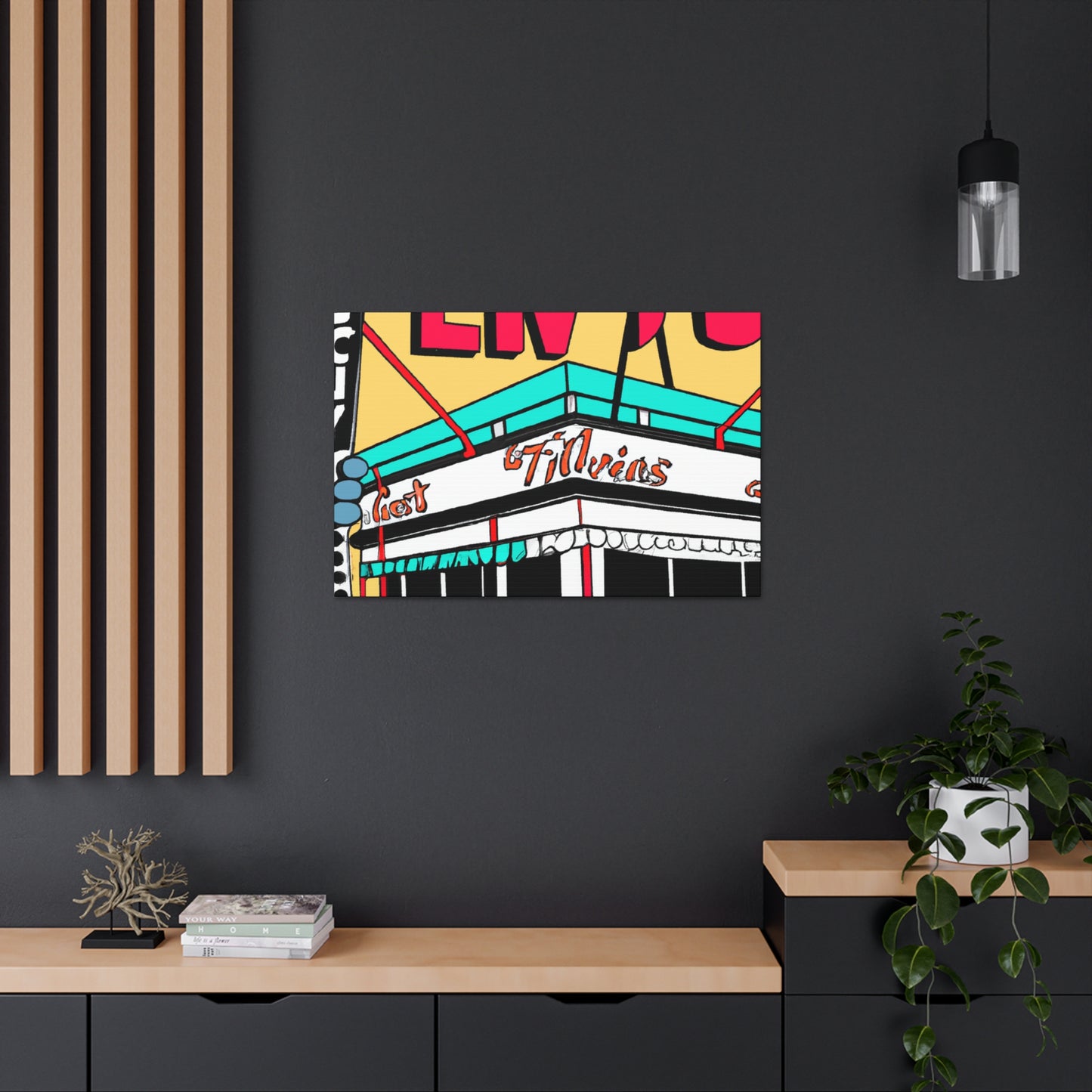 Rockin' 50's Rollerskating Rink - Pop Art Canvas