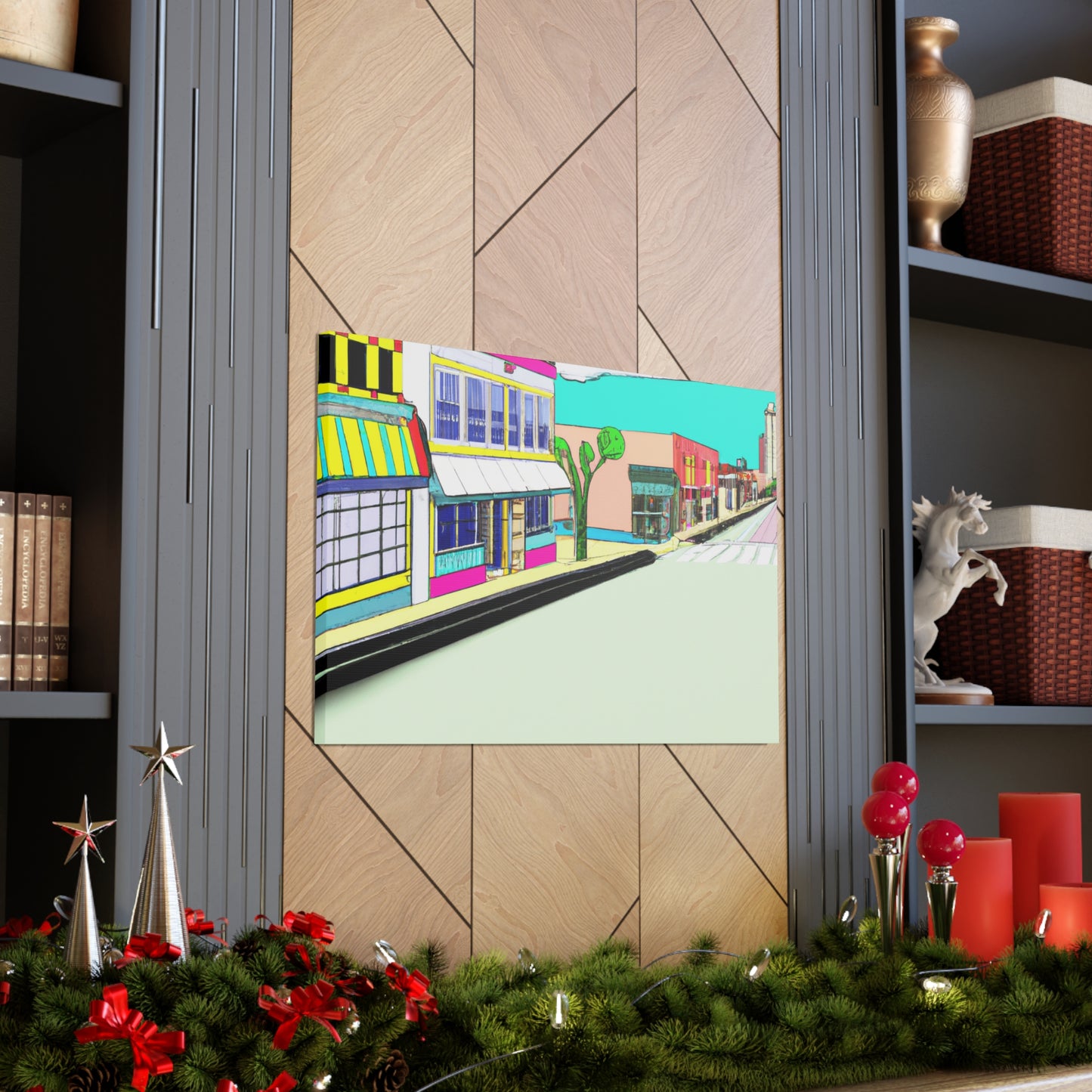 Retro Radio Row - Architectural Canvas Pop Art