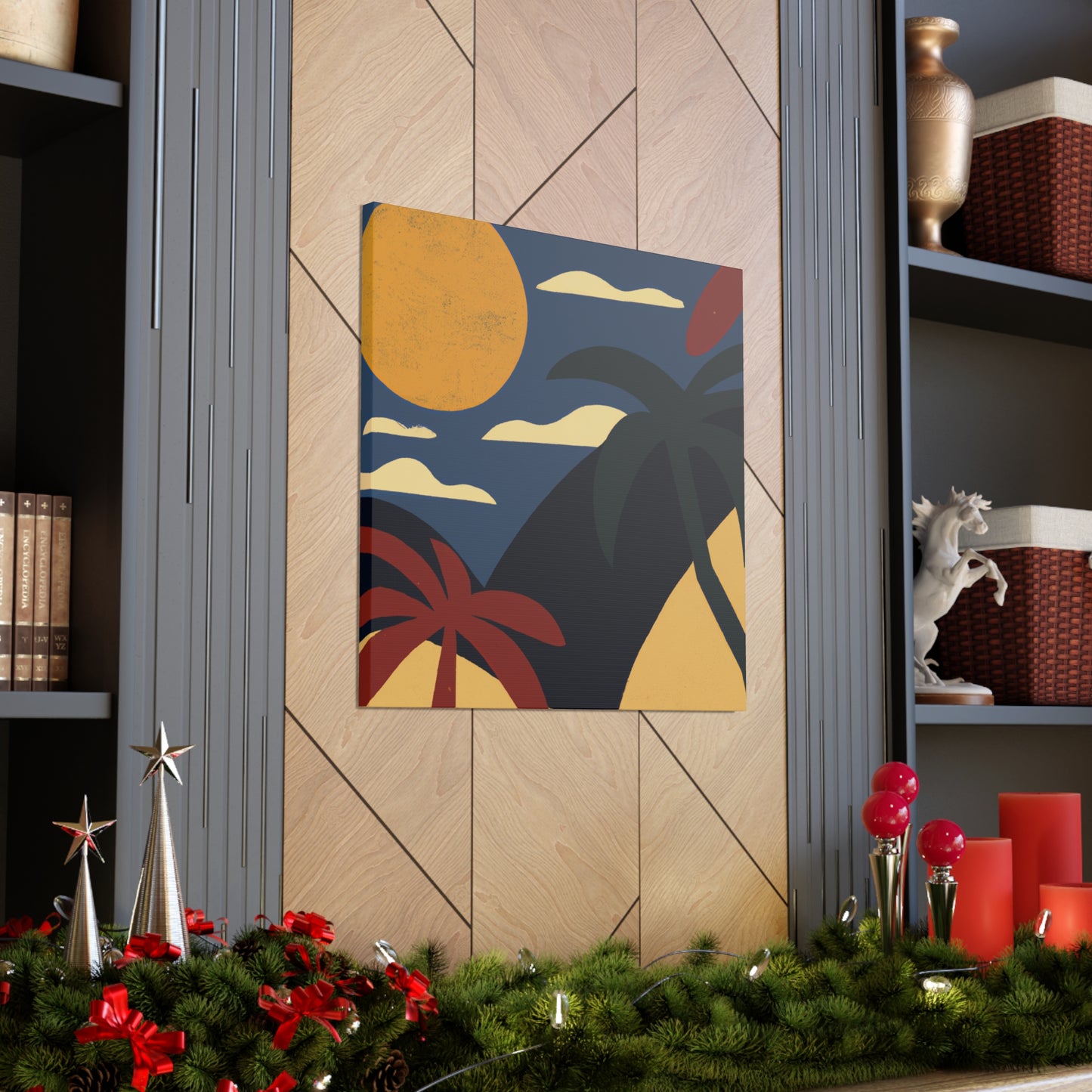 Moonlit Jungle - Midcentury Canvas