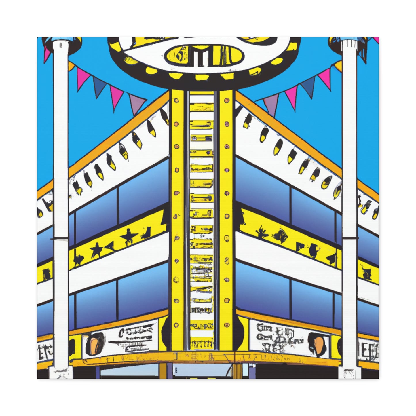 The Dizzy Disc Jockey Shack - Canvas - Pop Art