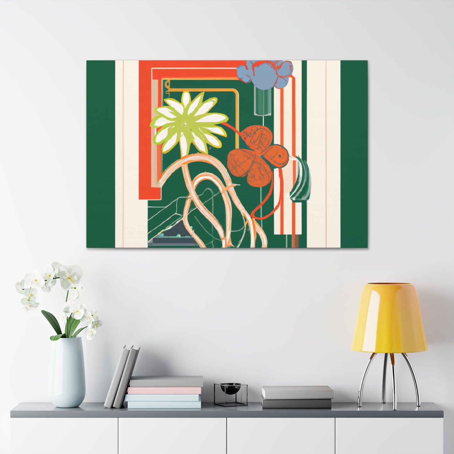 Dapple-furred Floral- Midcentury Canvas