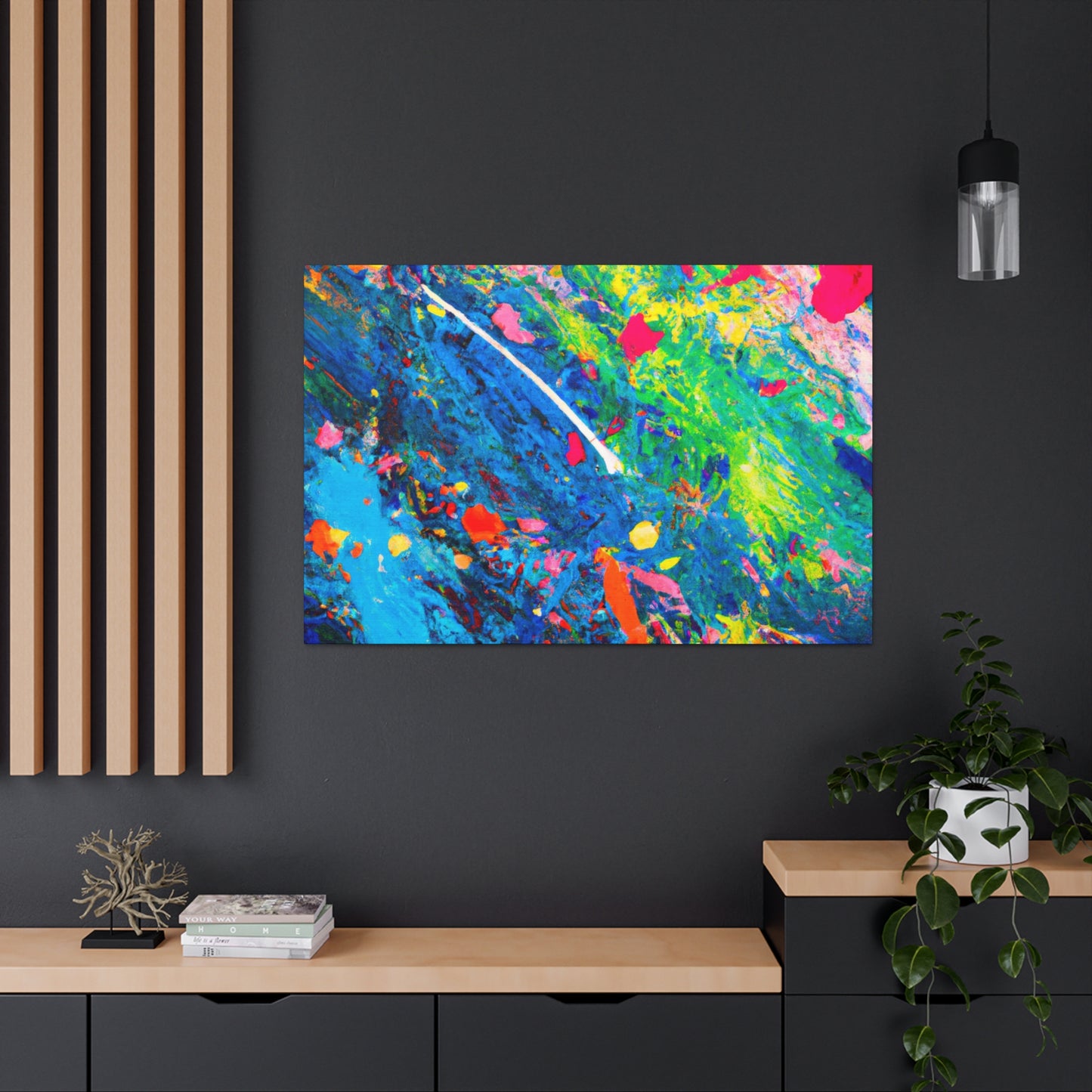 "Playful Pup" - Abstract Canvas