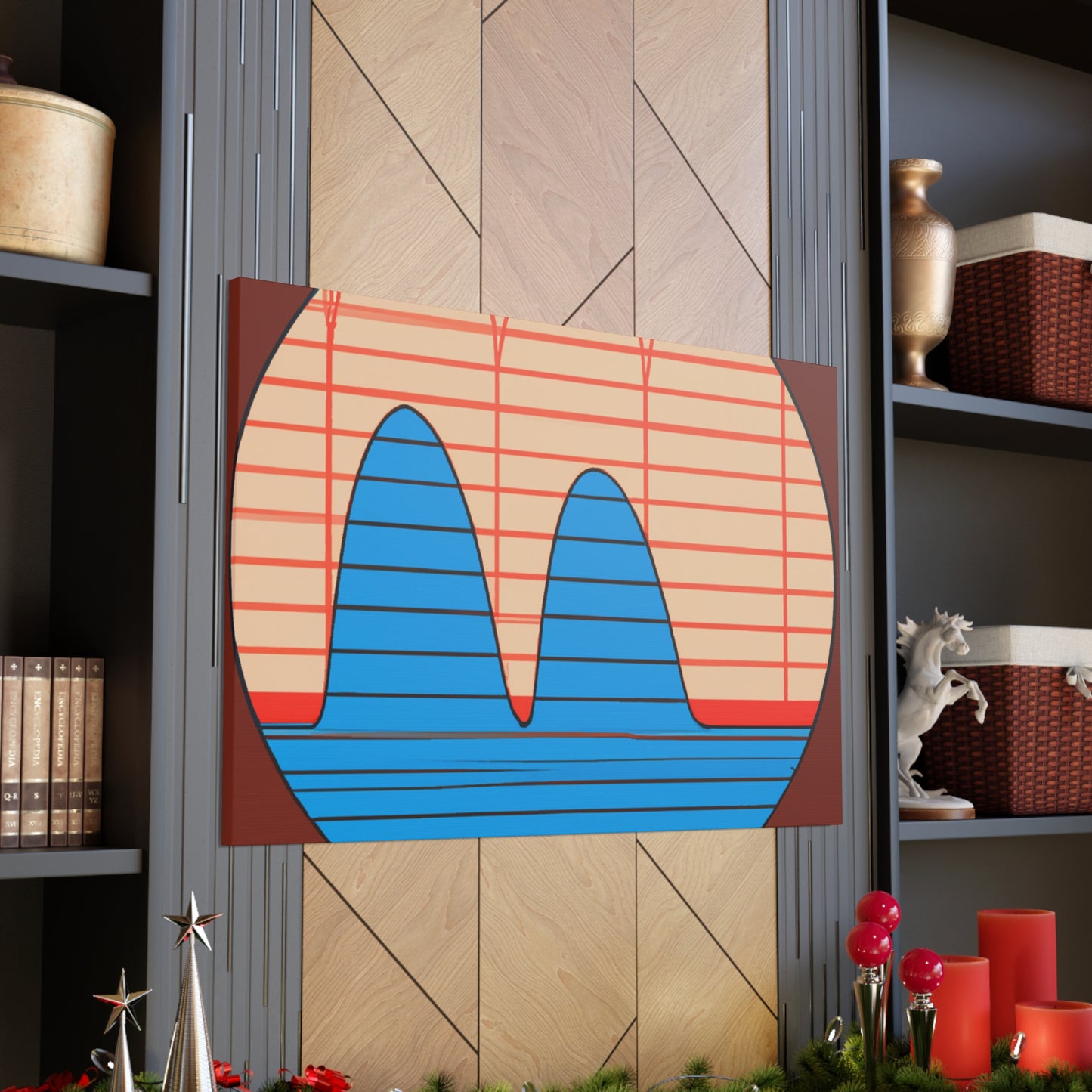 Peaks- Midcentury Canvas