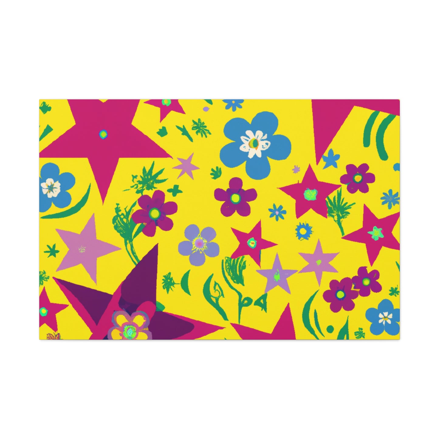 Funky Floral Flair: - Floral Canvas