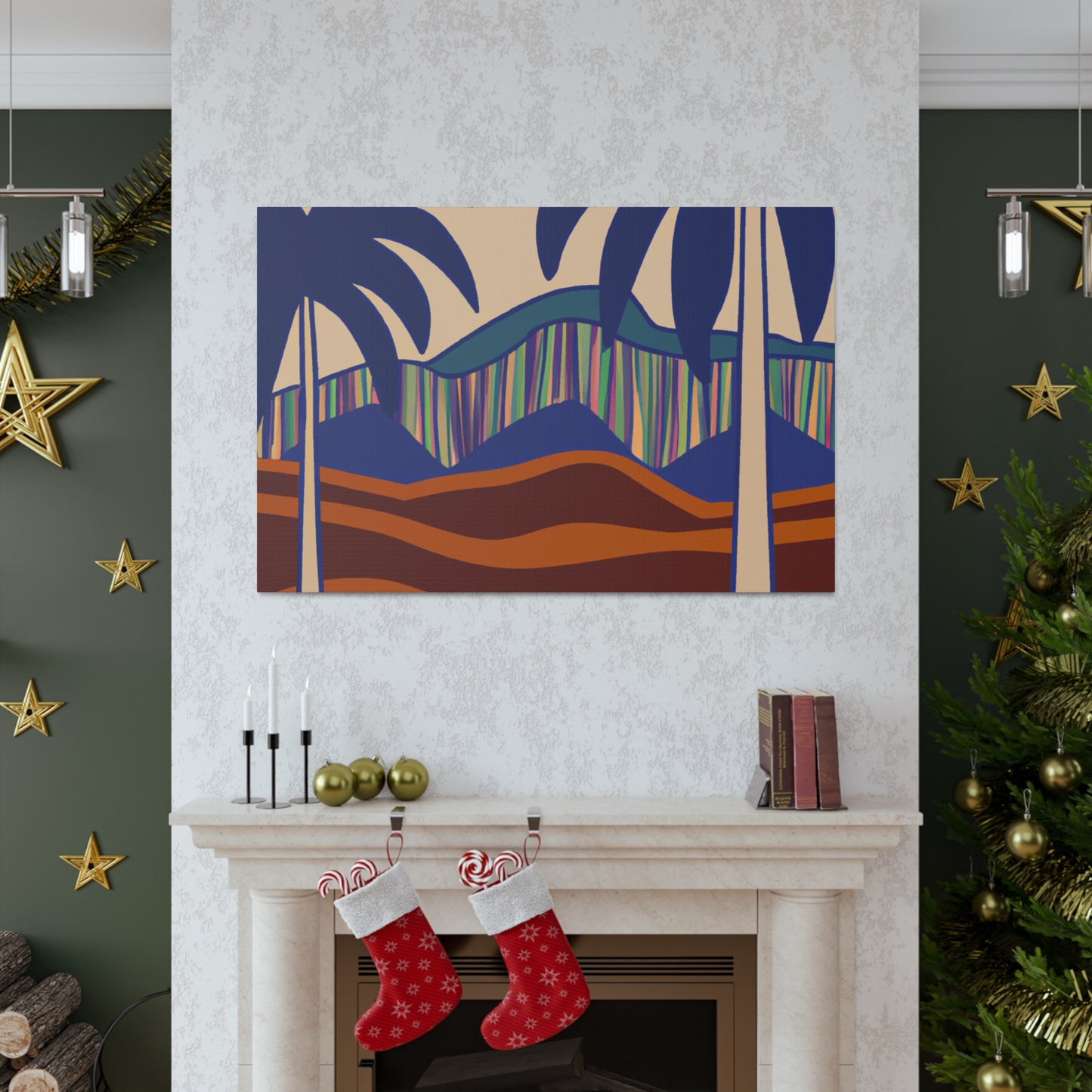 Vibey Tropics- Midcentury Canvas