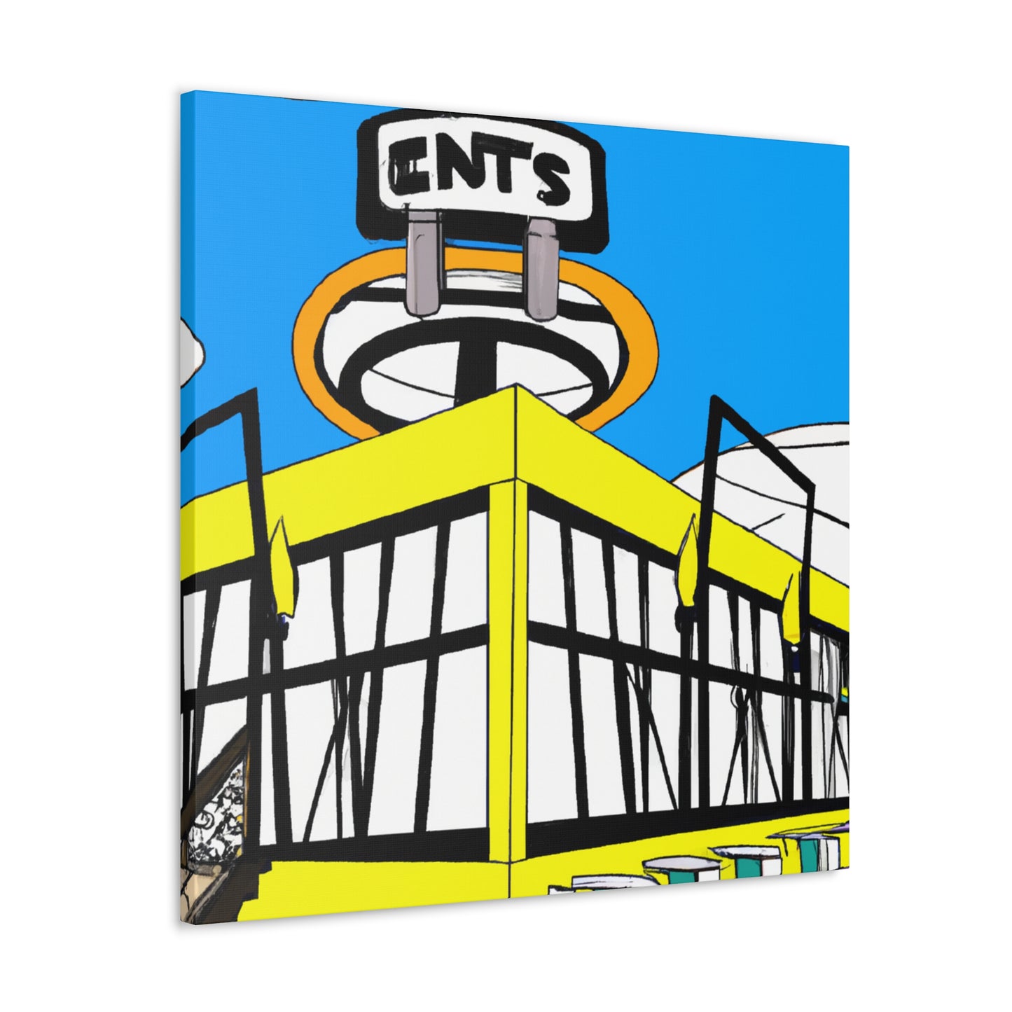 Tail-Spin Twist-n-Shout Dance Hall. - Canvas - Pop Art