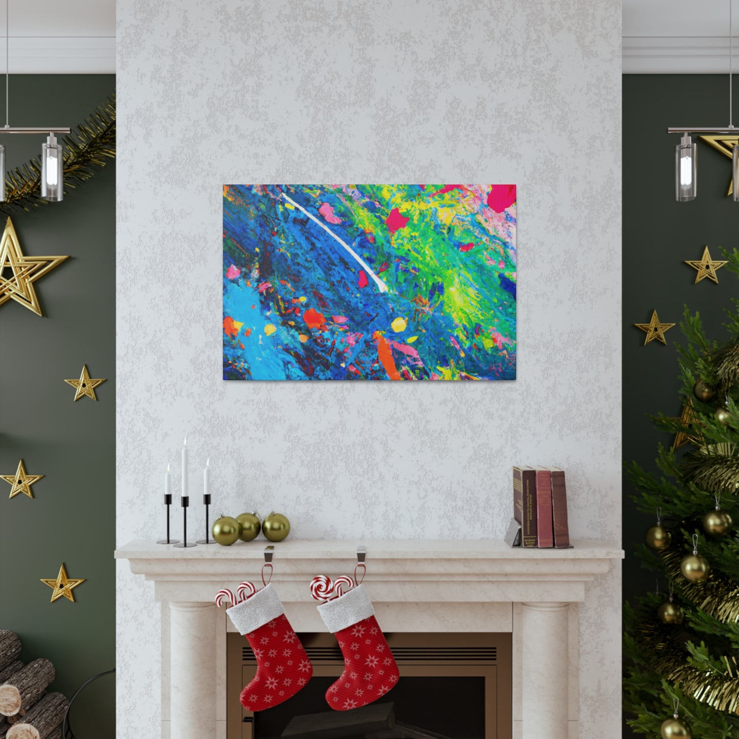 "Playful Pup" - Abstract Canvas