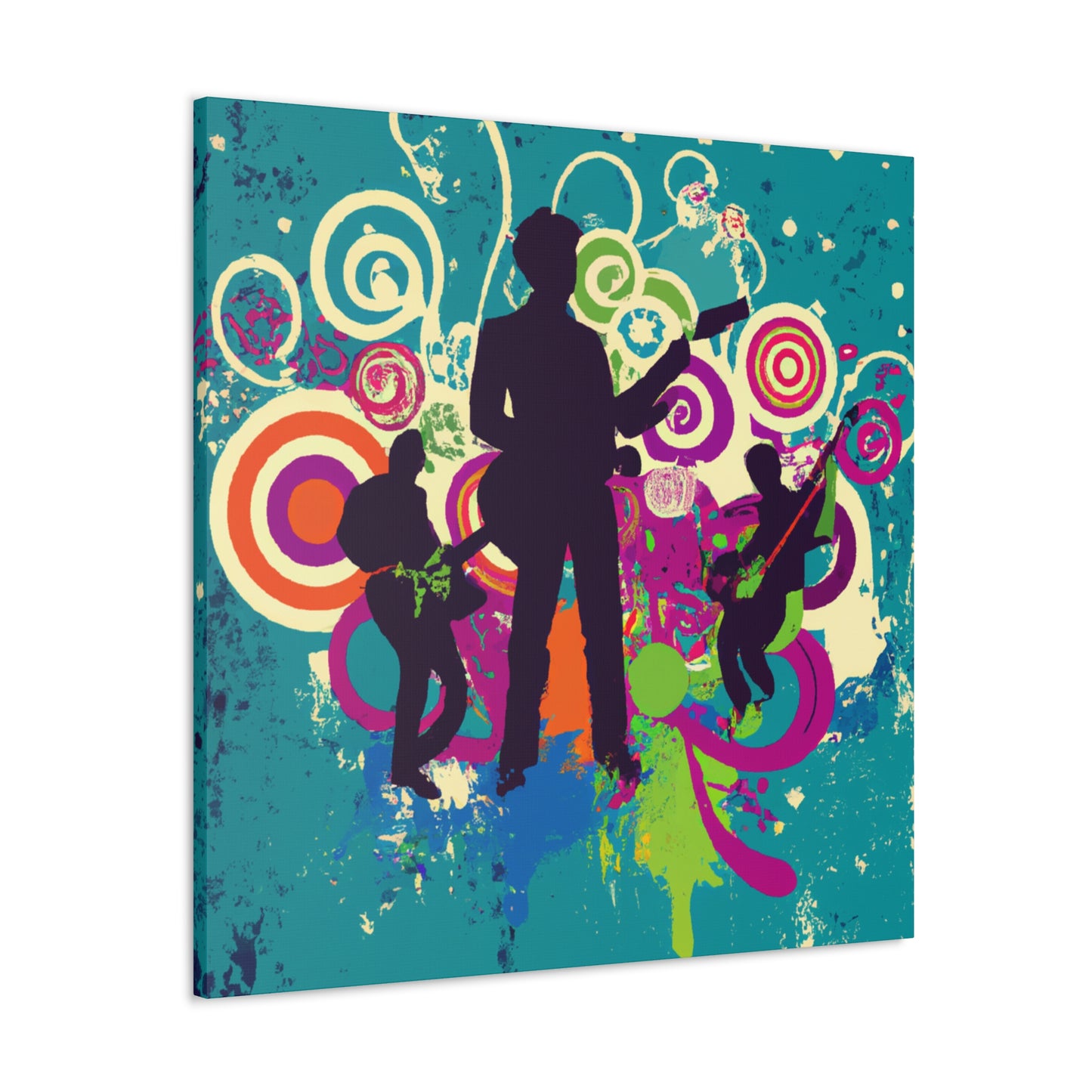 "Clock Rock - Retro Music" - Canvas