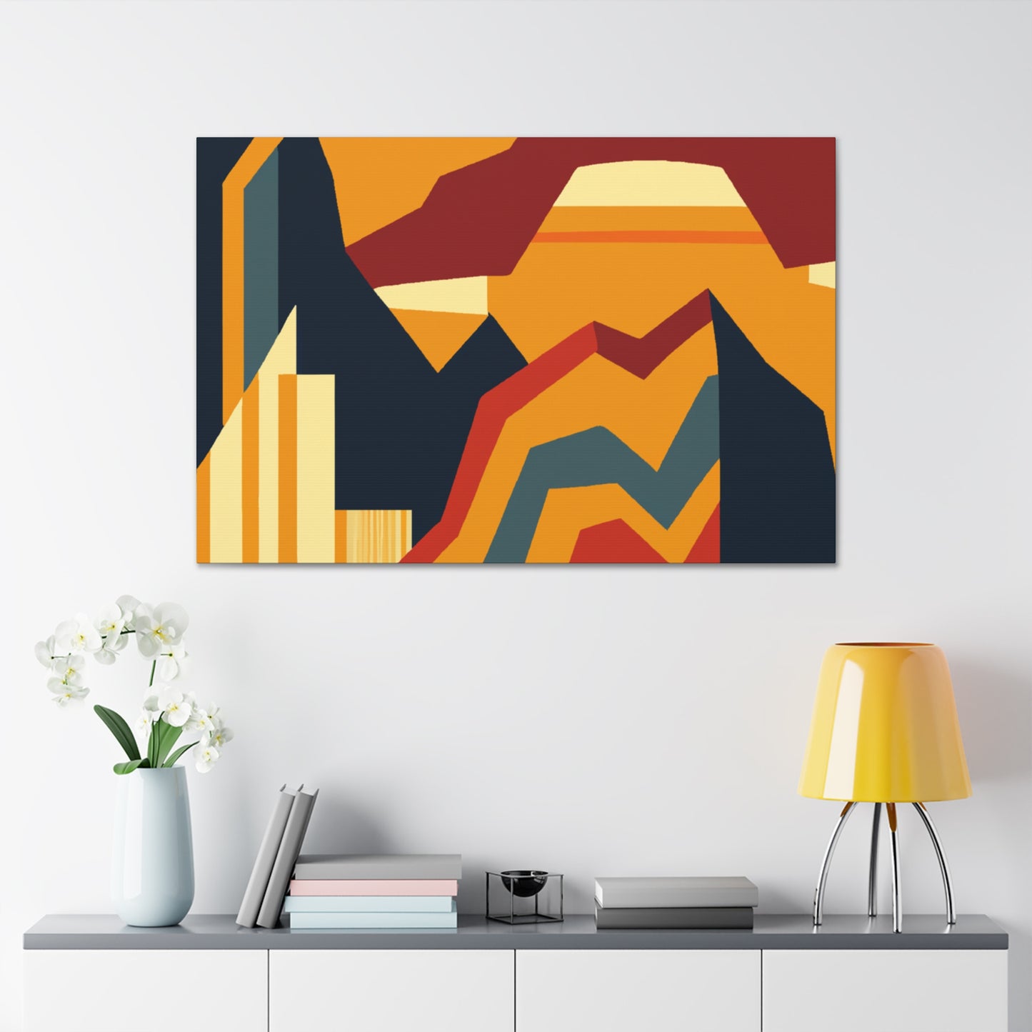 Barbicurl Lion - Midcentury Canvas - Abstract