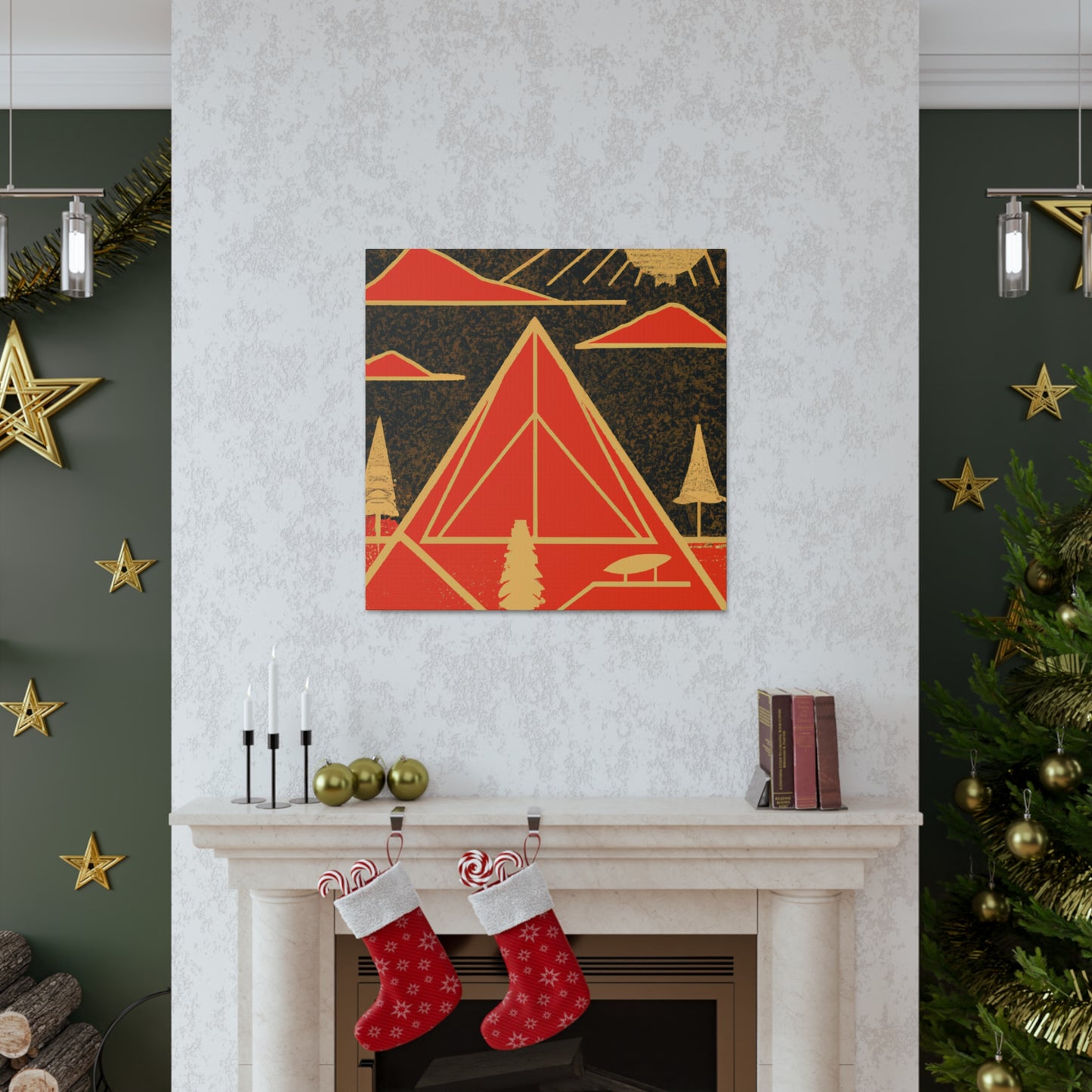 Electric Pyramid - Midcentury Canvas