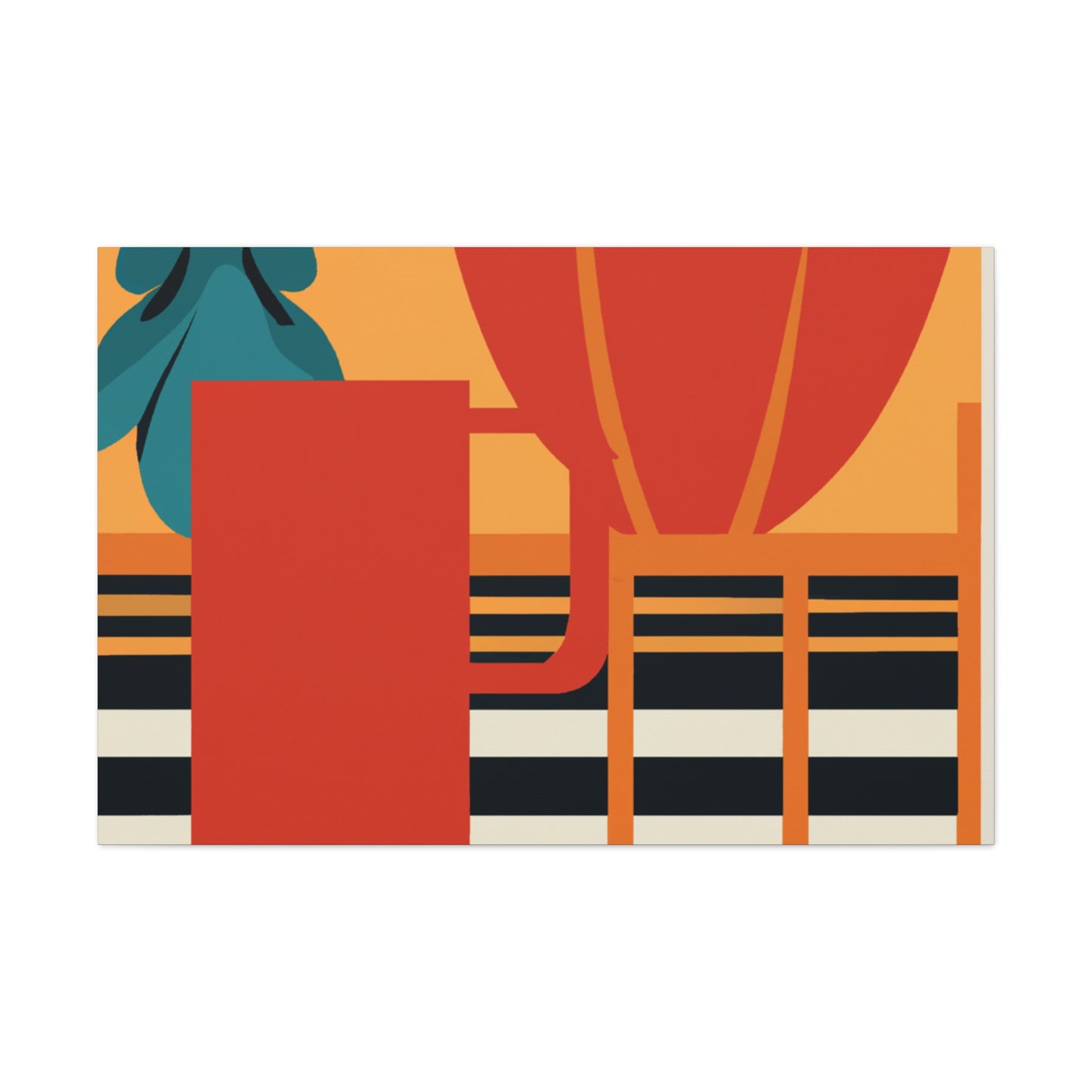 Orange Foxy. - Midcentury Canvas