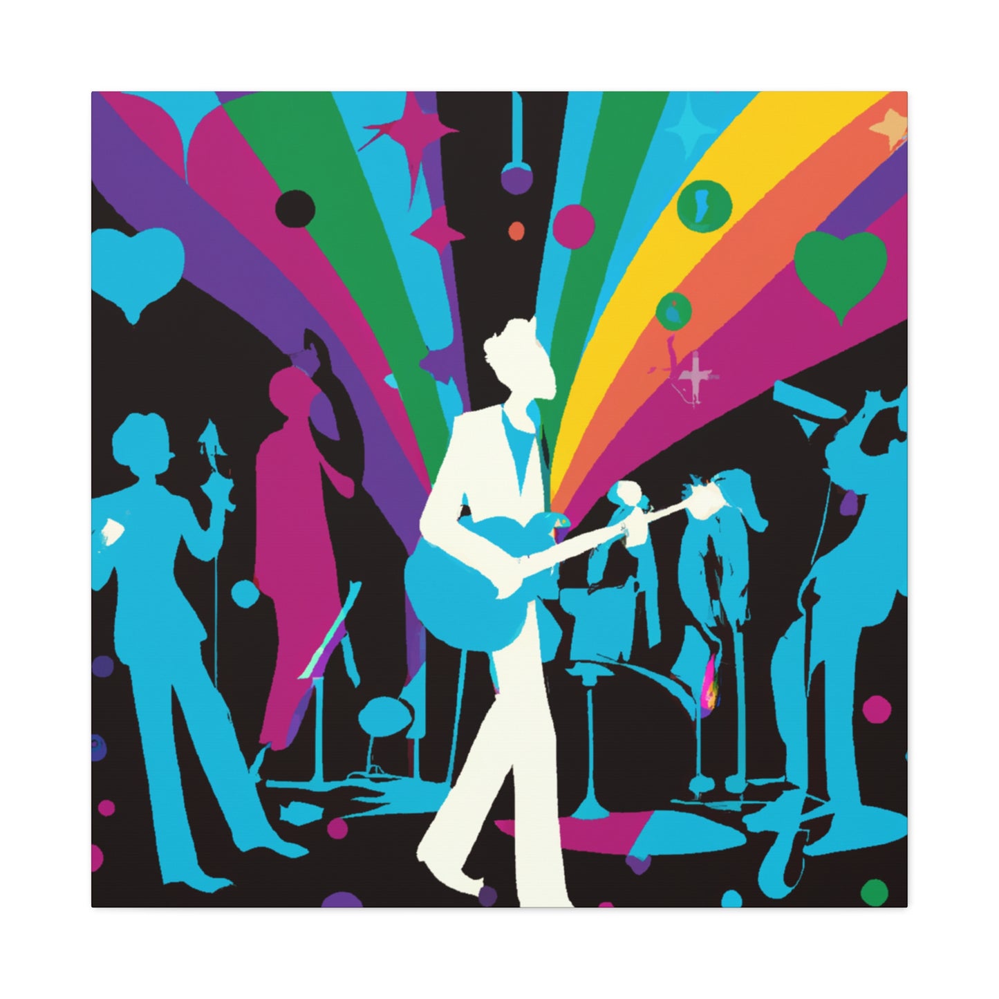 "Electric Blueberry - Retro Music" - Canvas