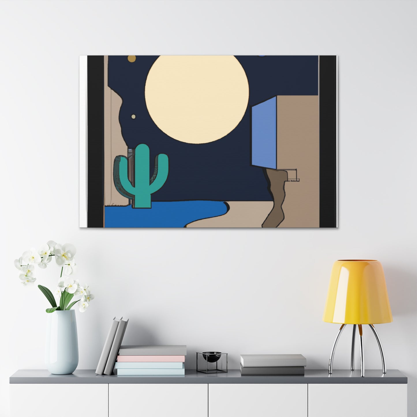 "Poised Reflection - Midcentury" - Canvas