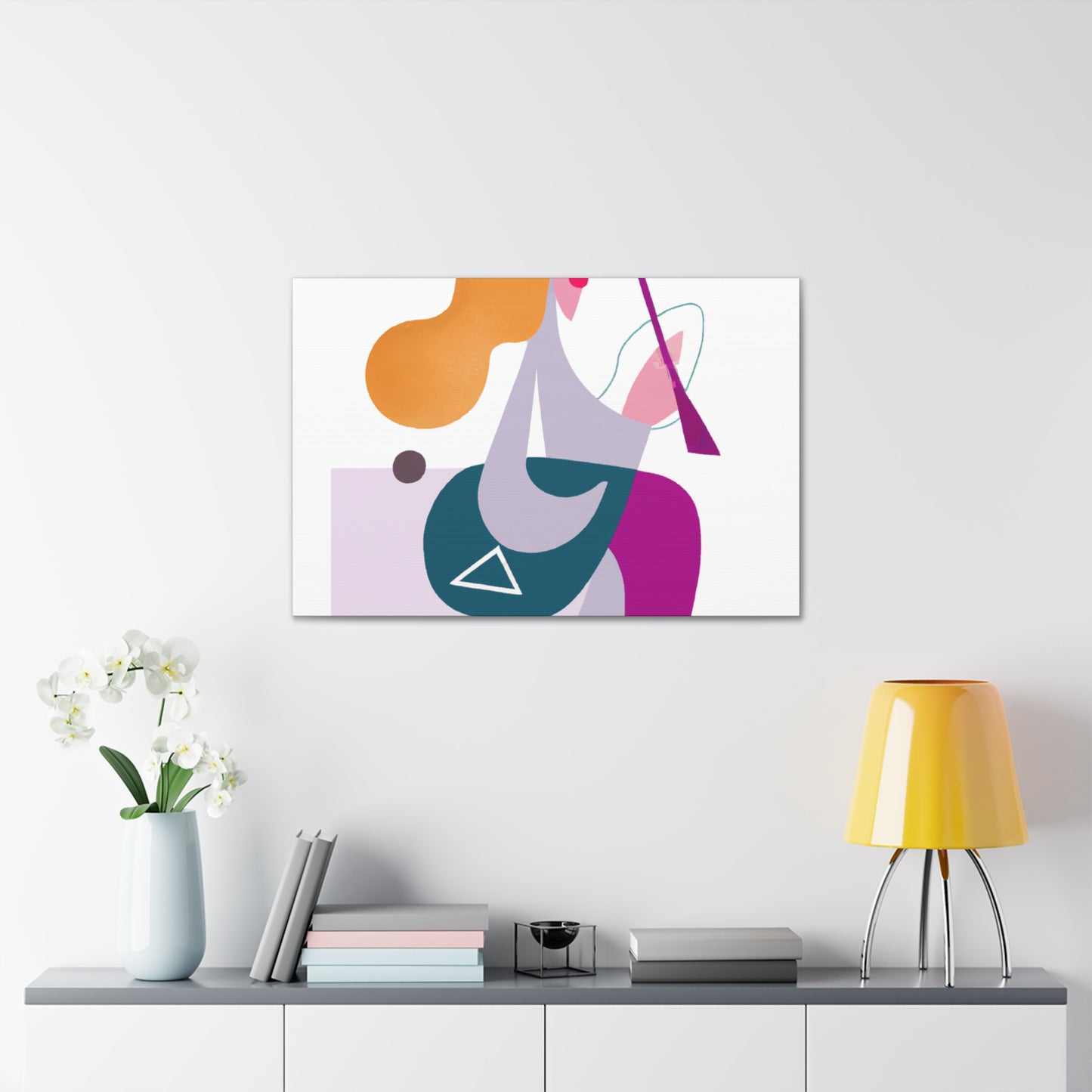 Vibrant Oasis - Midcentury - Canvas