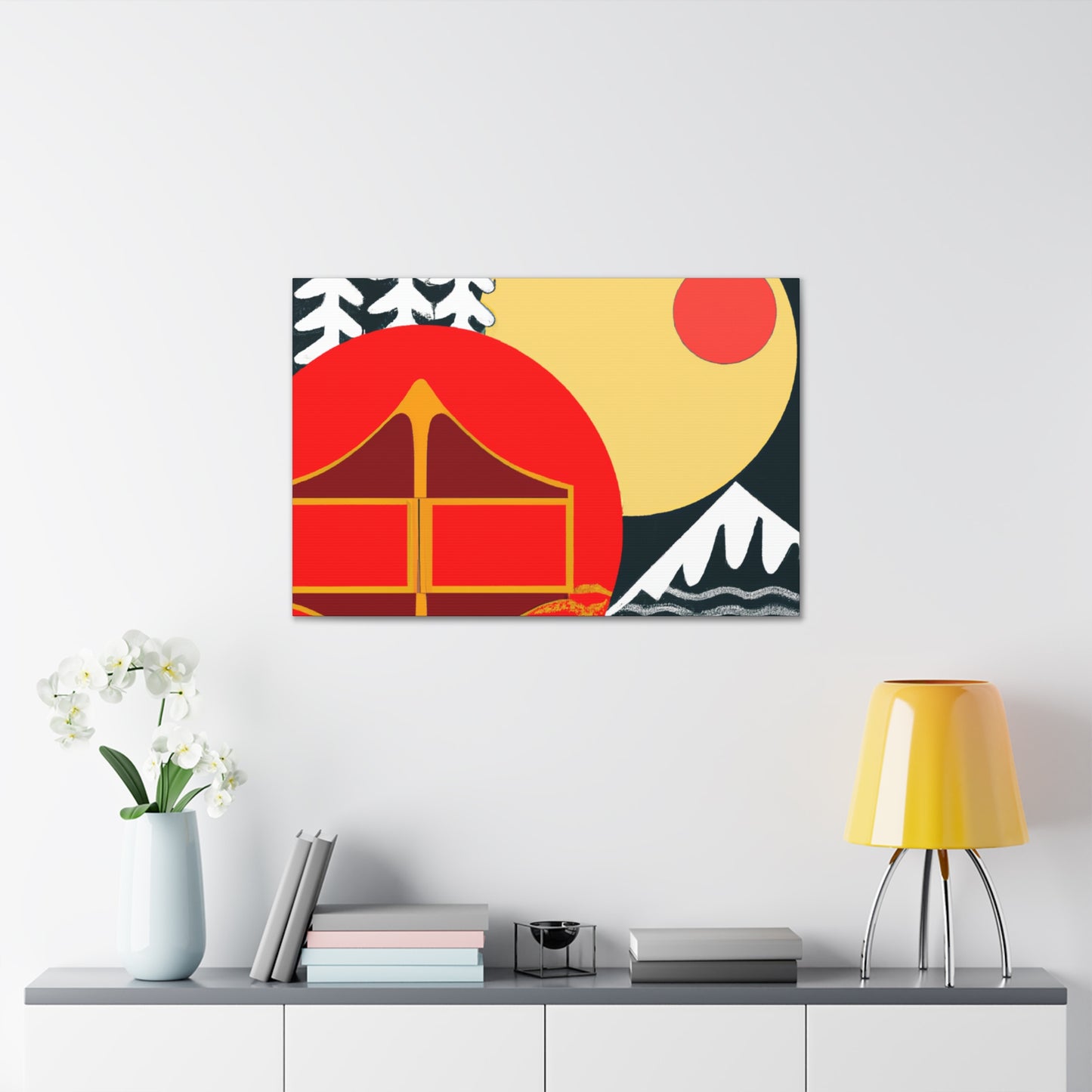Serene Oasis - Midcentury - Canvas