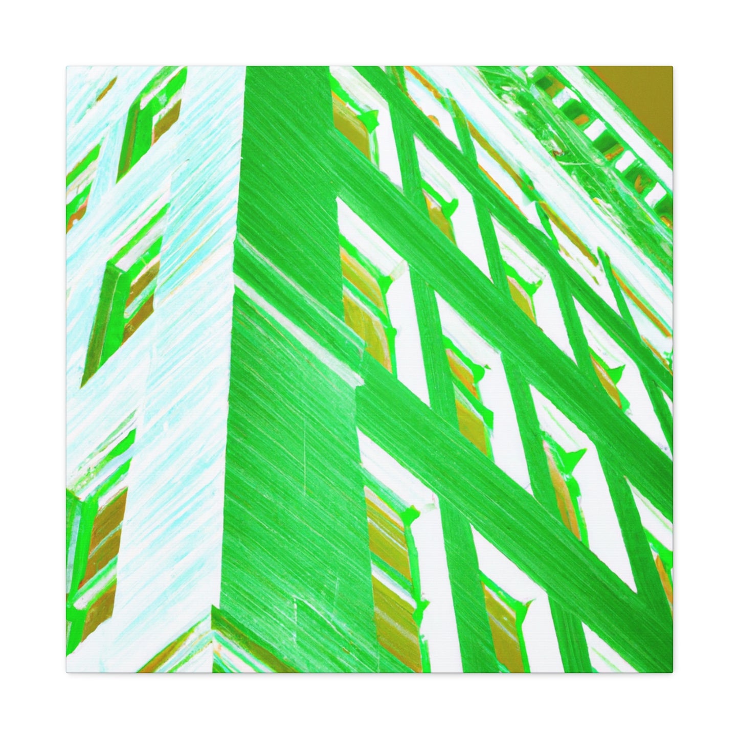 Neon Skyscraper - Architectural Canvas Pop Art