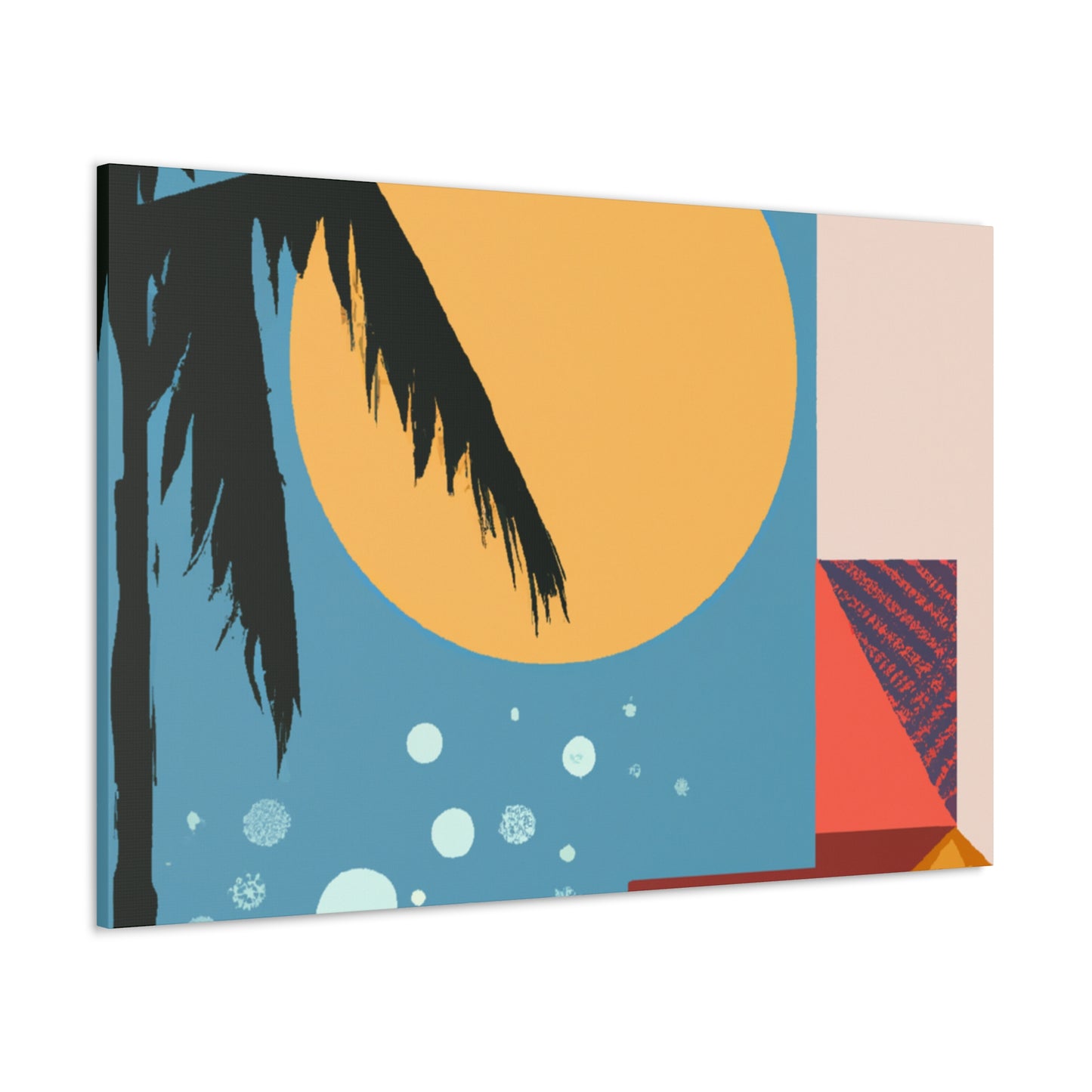 "Ascending Sunrays - Midcentury" - Canvas