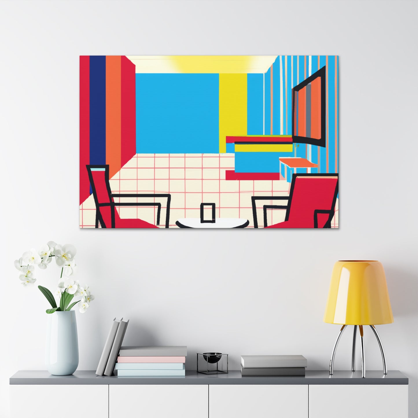 "Chaotic Harmony- Midcentury" - Canvas