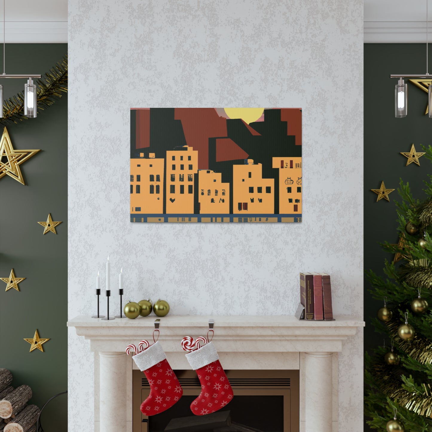 Urban Night - Midcentury Canvas