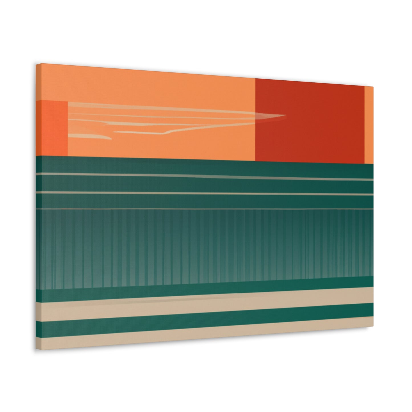 Crimson-Clawed Coyote - Midcentury Canvas