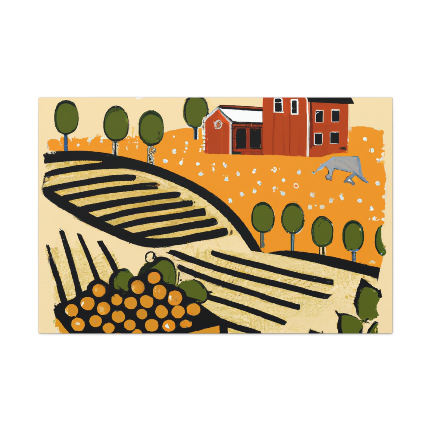 On Golden Farm - Amusement - Canvas