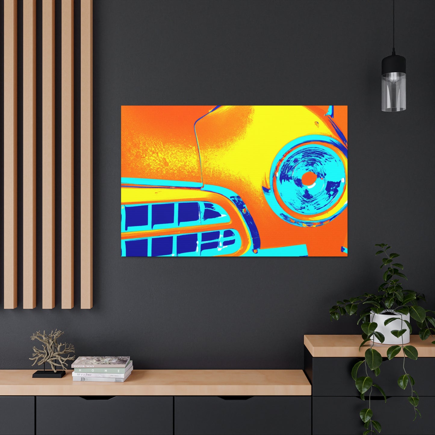 'Vintage Car Roadside Reminiscence' - Automobile Canvas