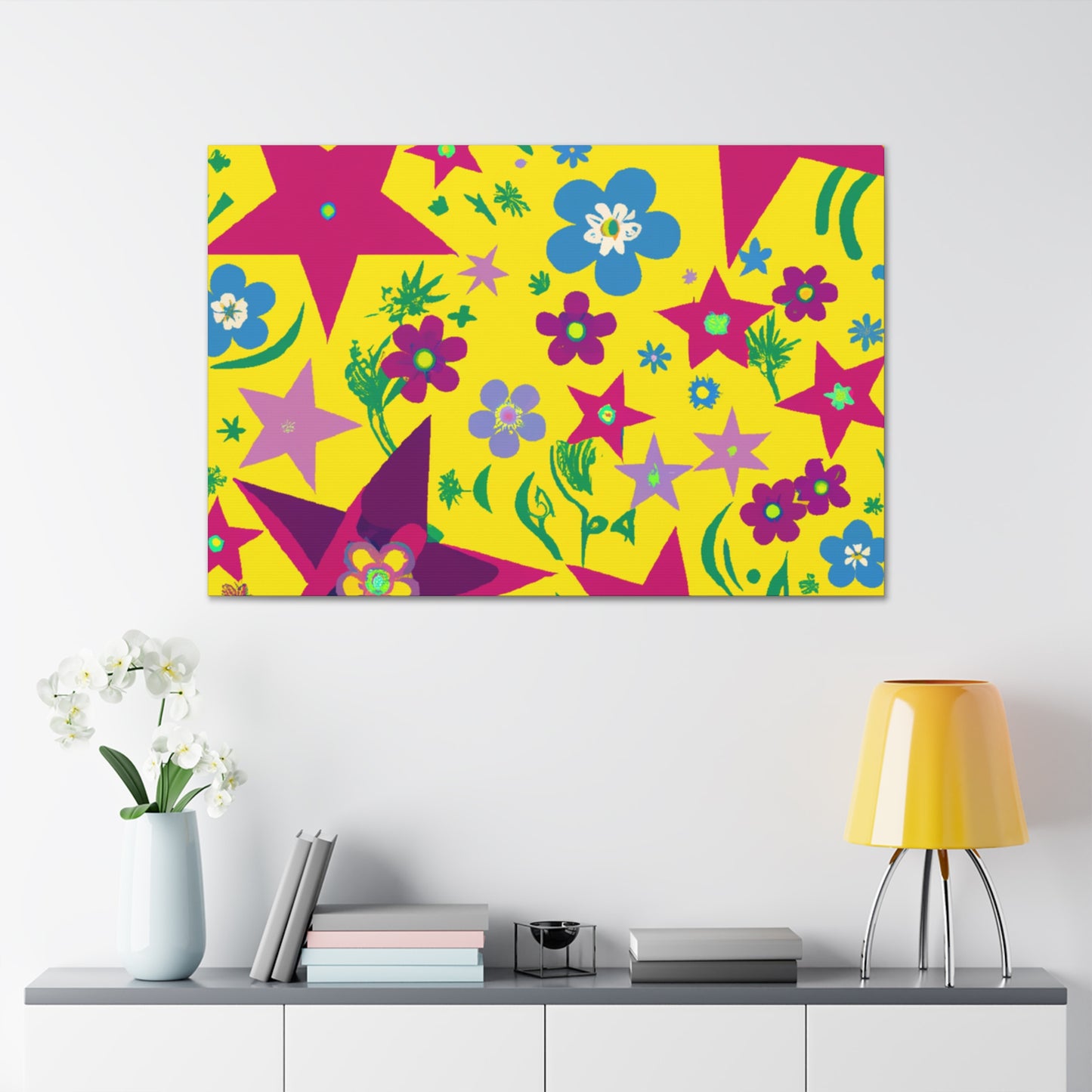Funky Floral Flair: - Floral Canvas