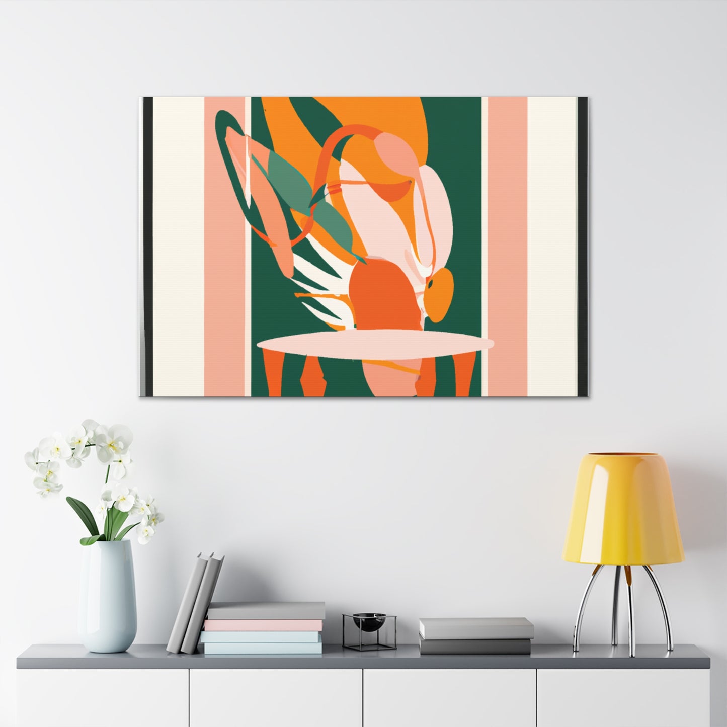 Flamingote - Midcentury Canvas