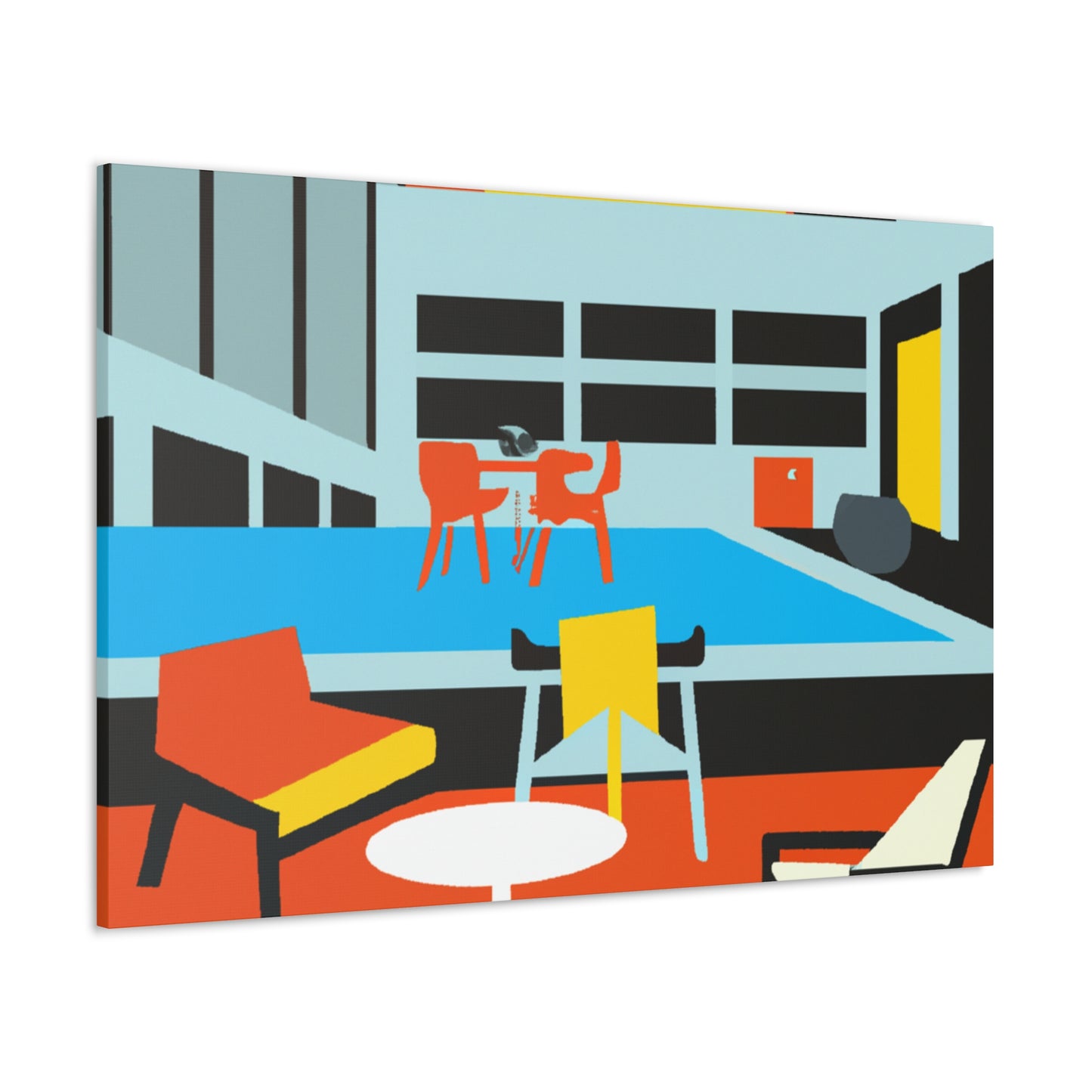 Sunsplashed Abstraction - Midcentury - Canvas