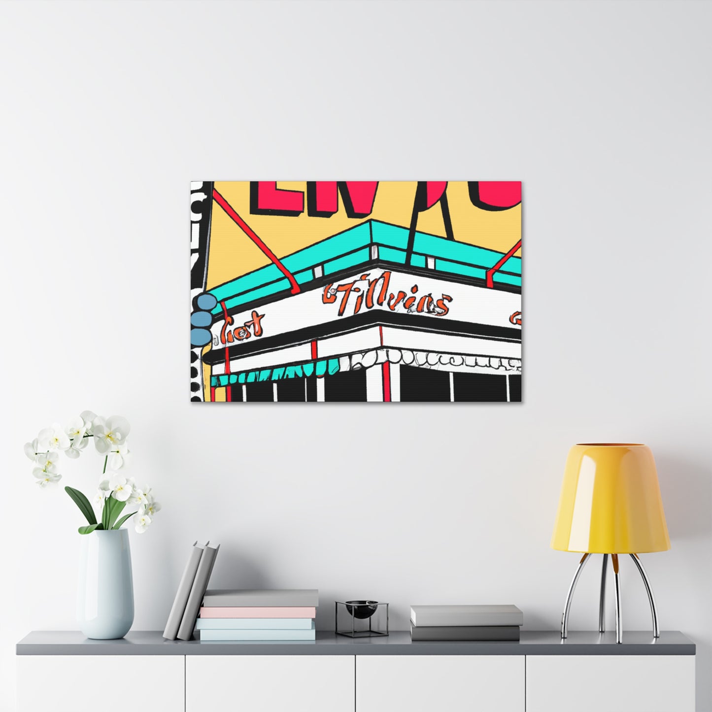 Rockin' 50's Rollerskating Rink - Pop Art Canvas