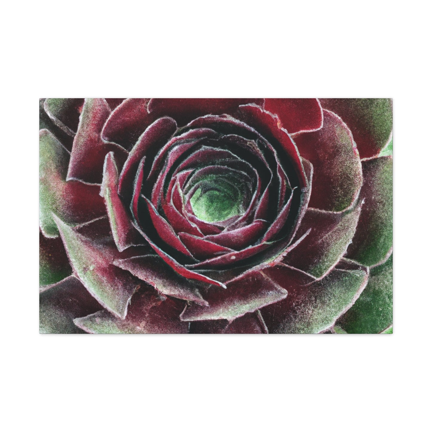 Red Garden Petals. - Canvas - Succulent