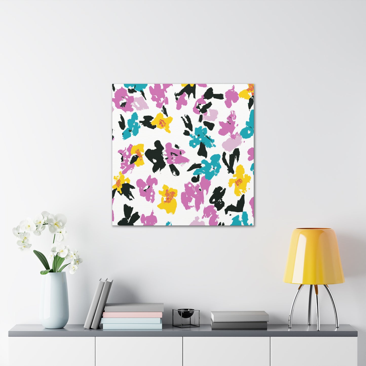 "Petal Push" - Floral Canvas