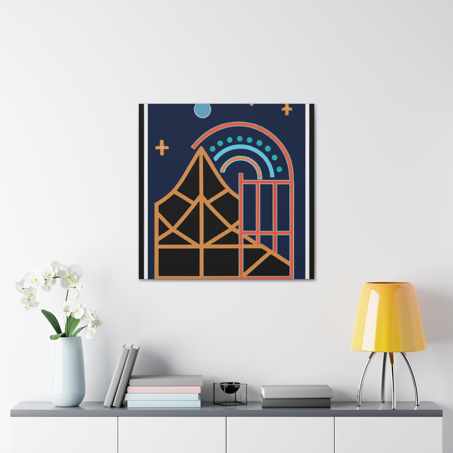 "Guiding Lights - Midcentury" - Canvas