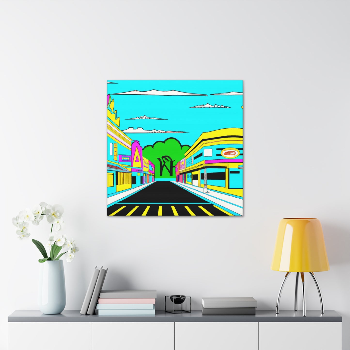Metro Row - Architectural Canvas Pop Art