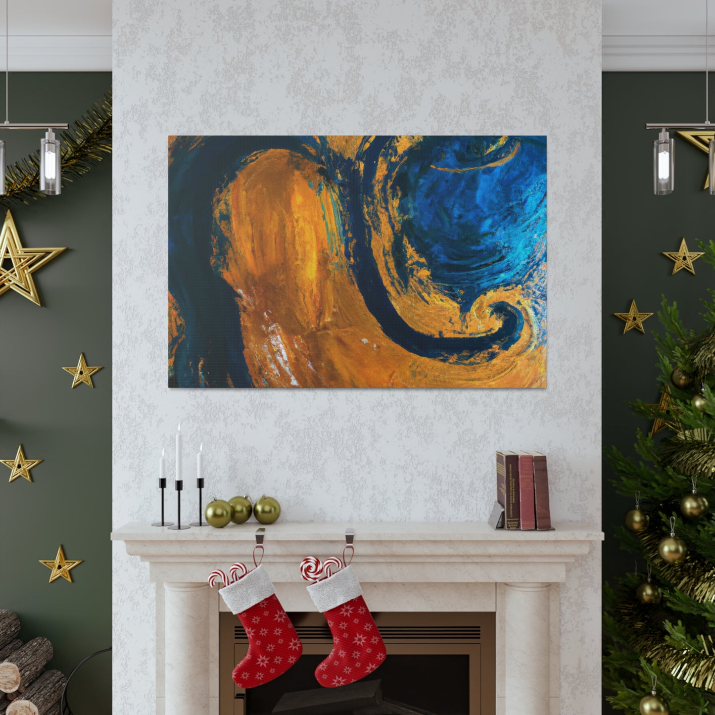 Golden Wave- Abstract Canvas